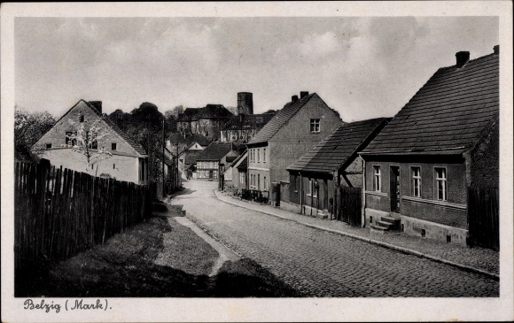 Ansichtkaart Bad Belzig in Brandenburg, straatdeel
