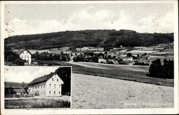 Postcard Gaisthal Schönsee Oberpfalz, inn, view of the town