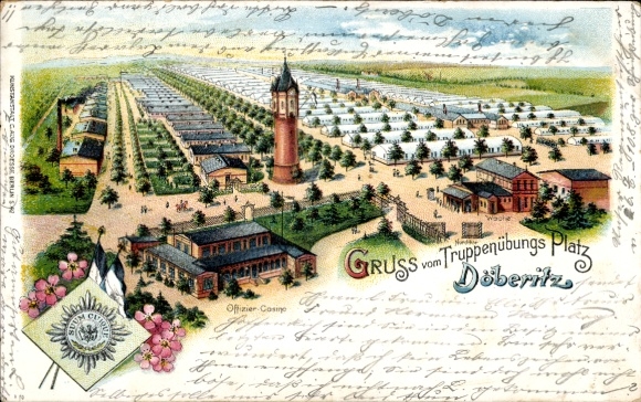 Postcard Döberitz in Havelland, military training area