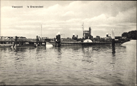 Ak 's Gravendeel Zuid-Holland, Veerpont