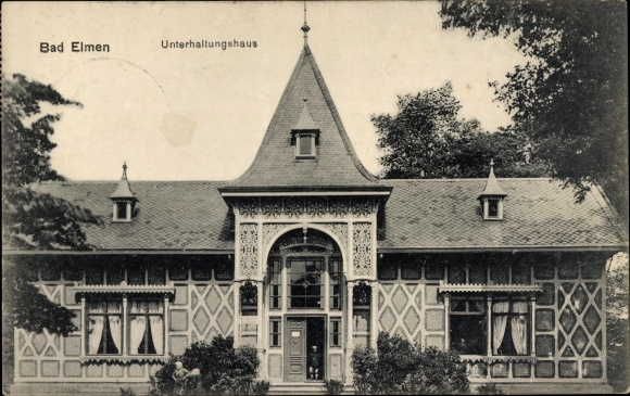 Postcard Bad Elmen Salzelmen Schönebeck on the Elbe, entertainment house