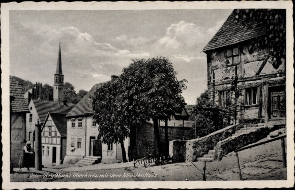 Postcard Oderberg in der Mark, Oberkietz, oldest house