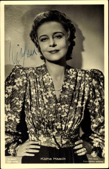 Ak Schauspielerin Käthe Haack, Portrait, Autogramm