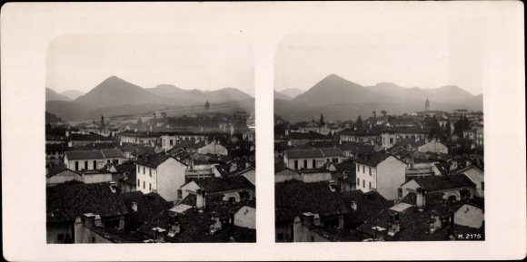 Stereo photo Pallanza on Lake Maggiore Piedmont, Panorama