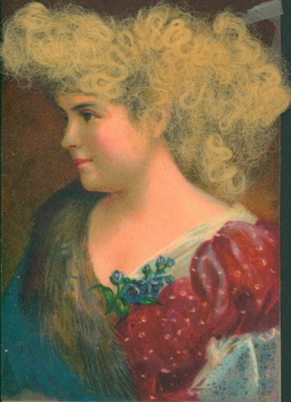 Real hair Postcard portrait of a woman