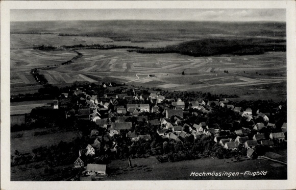Ak Hochmössingen Oberndorf am Neckar, Luftbild von  Felder, Häuser, Landschaft