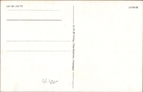 Postcard Wahns in Thuringia, Inn Max Otto, street section in town
