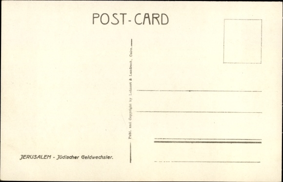Judaika Postcard Jerusalem Israel, Changeur juif, Jewish money changer, portrait