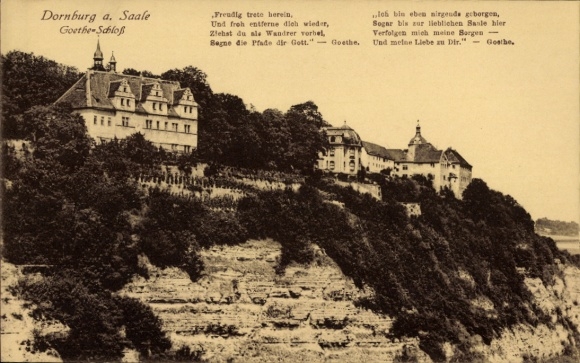 Postcard Dornburg Camburg Saale, Goethe Castle
