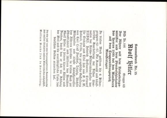 Collection picture Adolf Hitler, Werner von Fritsch, Werner von Blomberg, Collection No. 15 picture 146