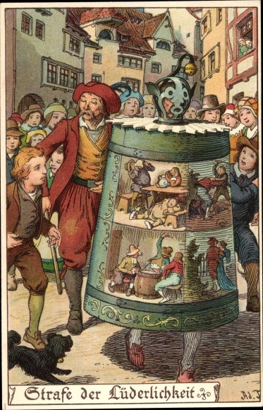 Künstler Litho Jodolfi, Strafe der Lüderlichkeit