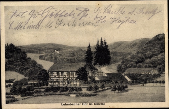 Postcard Rösrath North Rhine Westphalia, Restaurant Lehmbacher Hof in the Sülztal