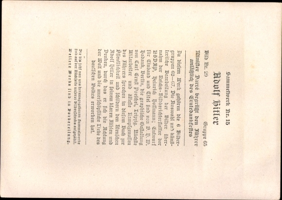 Collection picture Adolf Hitler, Minister Darre, Thanksgiving Day, Collection No. 15 Picture 29