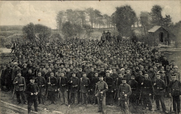 Postcard Neustadt am Rübenberge, Poggenmoor prisoner of war camp, I WW
