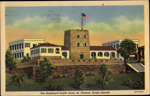 Postcard Saint Thomas US Virgin Islands, The Bluebeard Castle Hotel