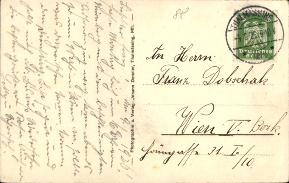 Postcard Thalmässing in Middle Franconia, Meyerhütte on the Landeck