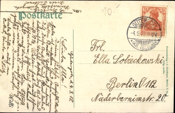 Postcard Güterfelde Stahnsdorf in the district of Potsdam Mittelmark, Gütergotz sanatorium