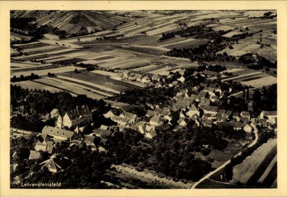 Postcard Lehrensteinsfeld Baden Württemberg, aerial photograph