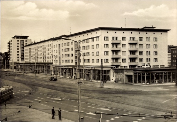 Ak Gera in Thüringen, Städtische Architektur, Straße der Republik, s Foto