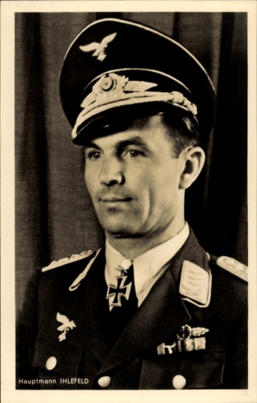 Kapitan Herbert Ihlefeld, odznaczony Krzyżem Rycerskim AK, portret