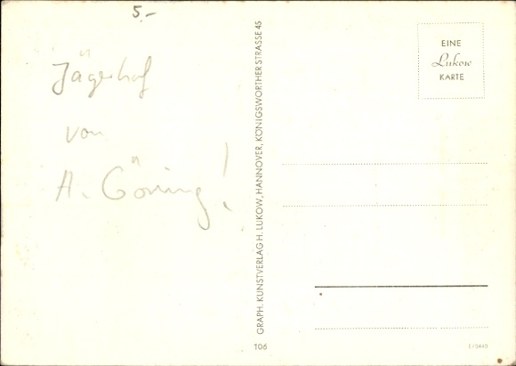 Postcard Riddagshausen Braunschweig in Lower Saxony, Reichsjägerhof Hermann Göring, falconer