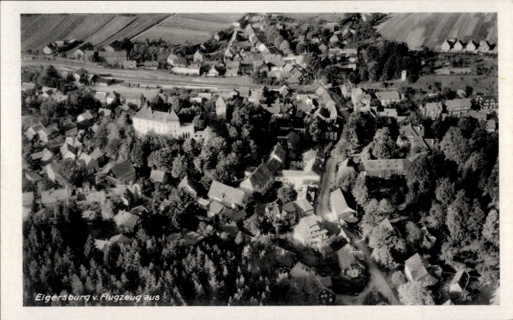 Postcard Elgersburg in Thuringia, aerial photograph