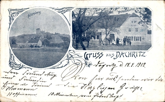 Ak Dachritz Wallwitz Petersberg im Saalekreis, Gasthaus