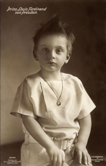 Postcard Prince Louis Ferdinand of Prussia, child portrait