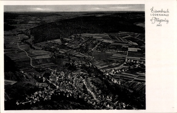 Postcard Eisenbach Obernburg am Main Lower Franconia, aerial photograph