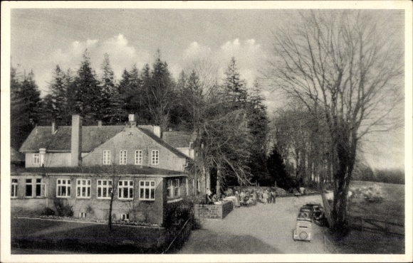 Postcard Obernkirchen in the Schaumburg district, Gasthaus zum Bückeberg, owned by Reinhard Walter