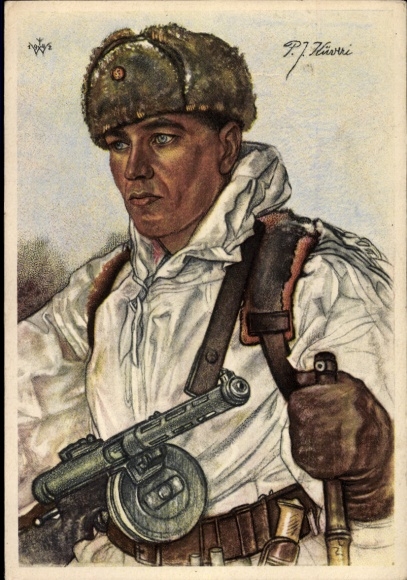 Artist Postcard Willrich, Wolfgang, Successful Finnish Scout Troop Leader PJ Kueveri, VDA G 72