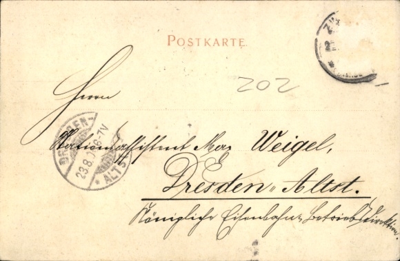Postcard Zwickau in Saxony, train station