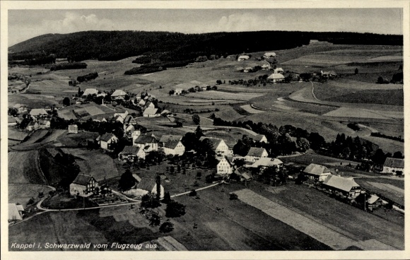Postcard Kappel Lenzkirch in the Black Forest, aerial view of Kappel, Black Forest