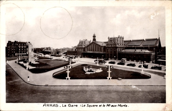 Ak Arras Pas de Calais, Bahnhof, Anlagen
