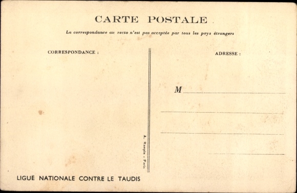 Artist Postcard Poulbot, Francisque, Mom needs the ironing board