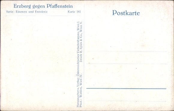 Postcard Münichtal Erzberg Eisenerz Styria, Pfaffenstein