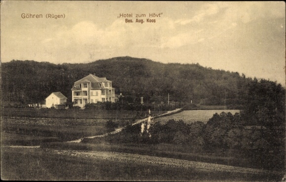 Ak Ostseebad Göhren auf Rügen, Hotel zum Hövt, Landschaft, Gebäude, Hotel