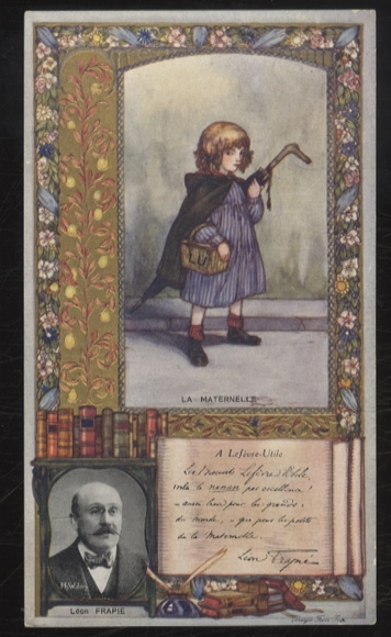 Merchant picture advertising card Lefevre-Utile Lu Art Nouveau, Léon Frapie