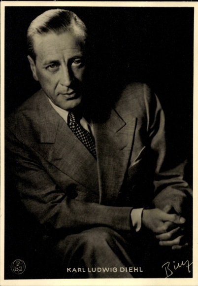 Postcard actor Karl Ludwig Diehl, portrait
