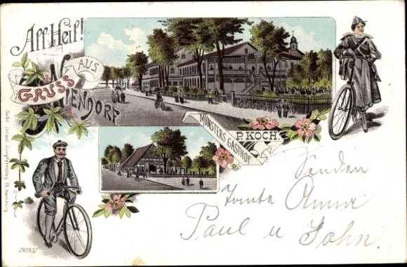 Chromo-Litho Hamburg Eimsbüttel Niendorf, Münsters Gasthof