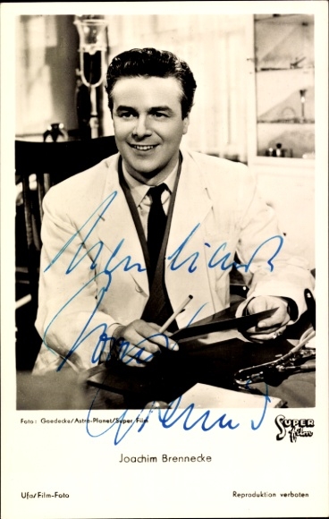 Ak Schauspieler Joachim Brennecke, Portrait, Autogramm, Sanatorium total verrückt