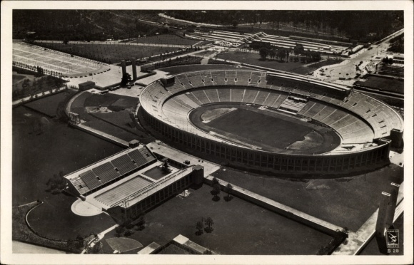 PC Berlin Charlottenburg Westend, Reichssportfeld, Olympic Stadium, aerial photo