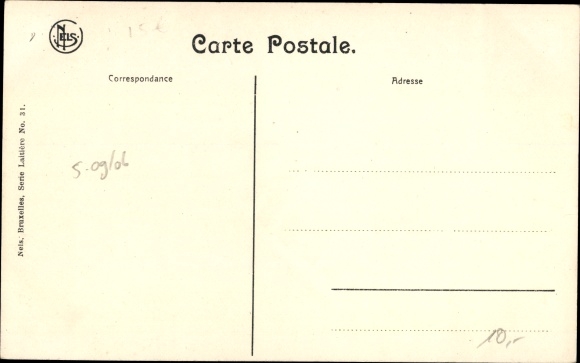 Postcard Laitiere Flamande, Milkmaid, Dog Cart