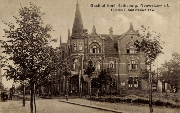 Ak Neuwelzow Welzow in der Lausitz, Gasthof Emil Rathsburg