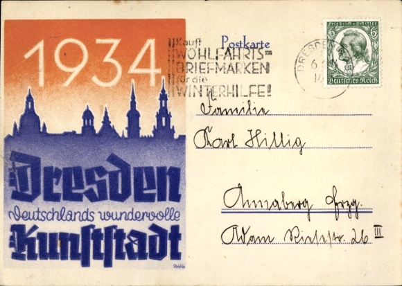 Ak Dresden, Sächsische Kunstausstellung 1934