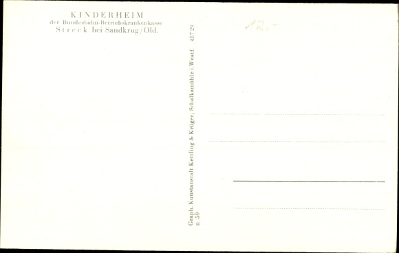 Postcard Streek Sandkrug Hatten in Oldenburg, children&#39;s home