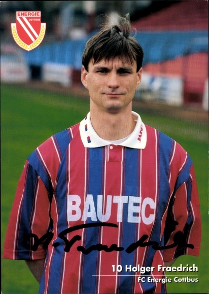 Autogrammkarte Fußballer Holger Fraedrich, FC Energie Cottbus, Autogramm
