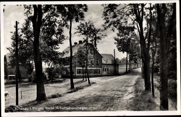 Ak Rübenau Marienberg in het Ertsgebergte van Saksen, dienstkamp voor vrouwelijke arbeidskrachten