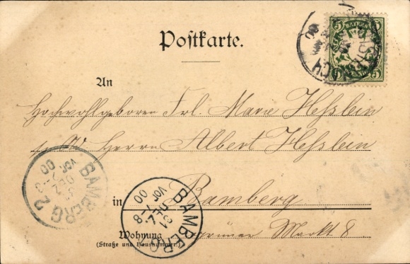 Postcard Stadtsteinach Upper Franconia, general view
