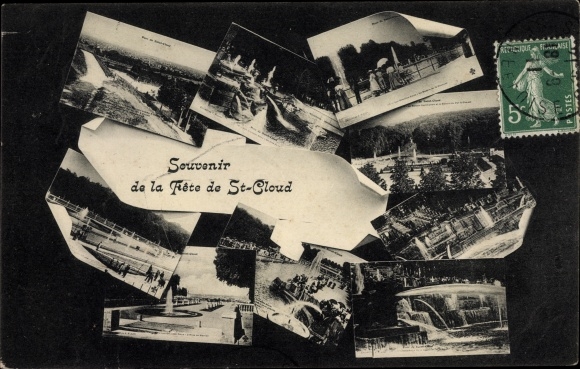 Postcard Saint Cloud Hauts de Seine, Souvenir of the Party